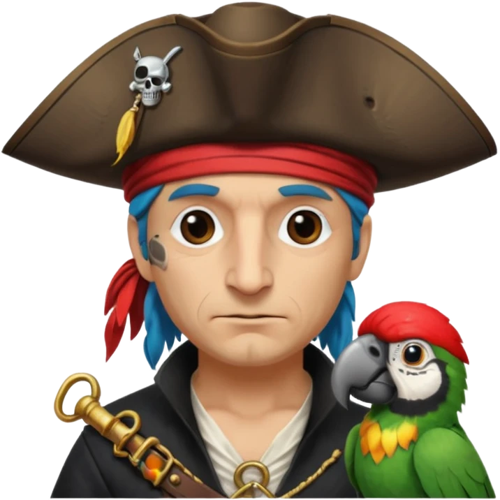 pirate and parrot emoji