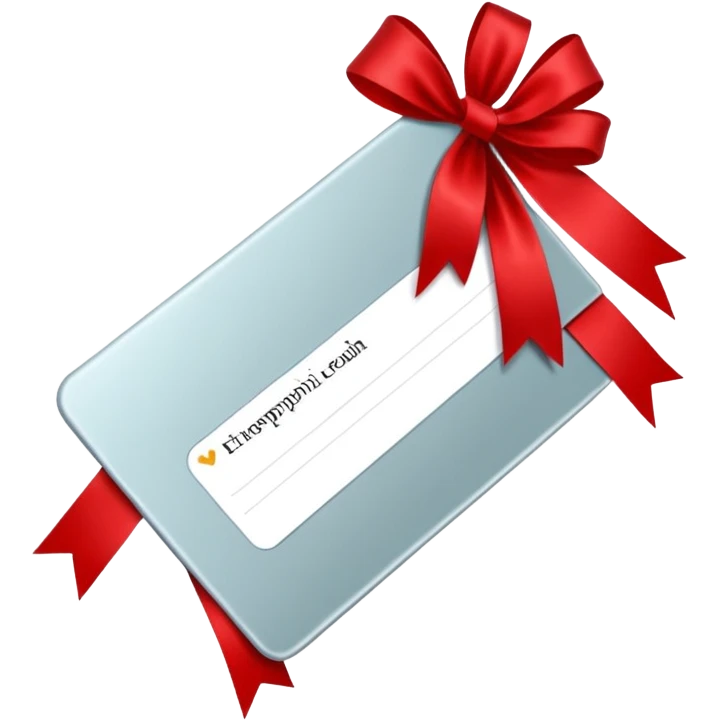 profile card wrapped with a ribbon emoji