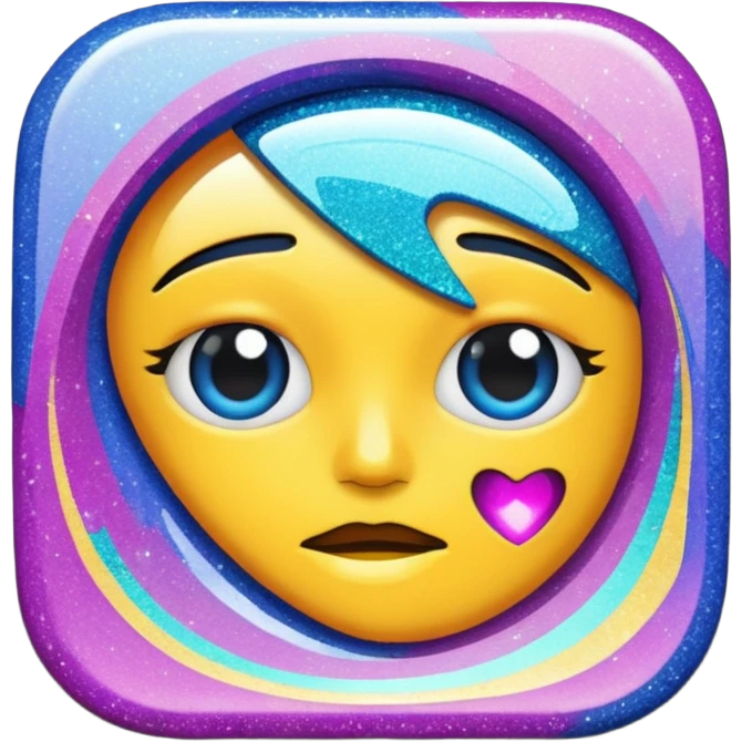 Glitter glitch error emoji