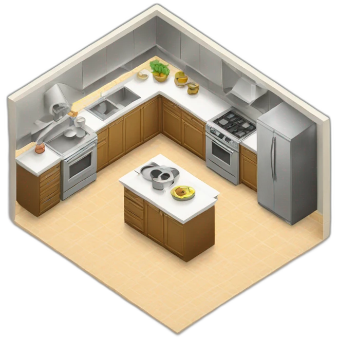 isometric kitchen emoji