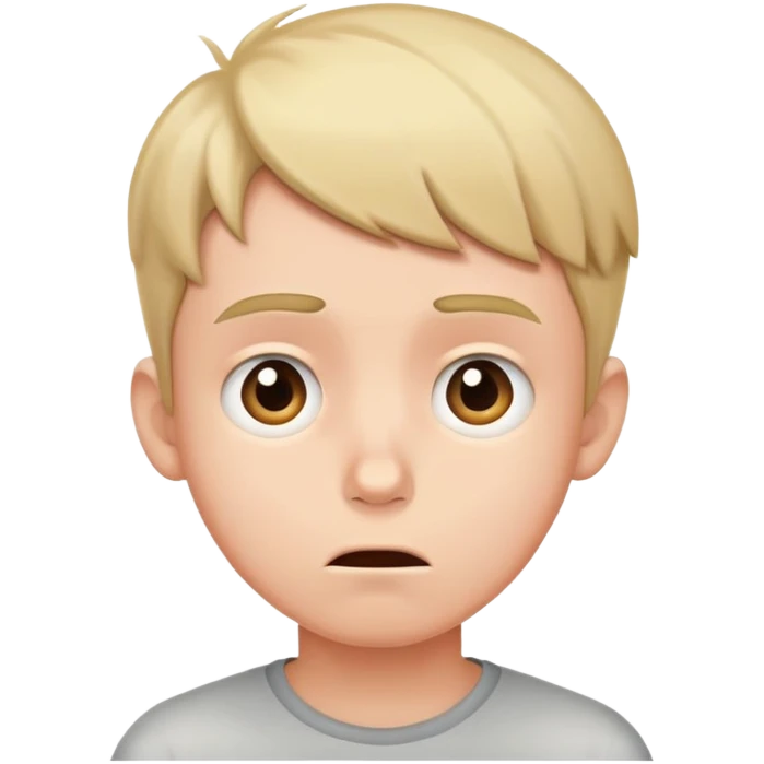 Confussed boy with his head tilted emoji