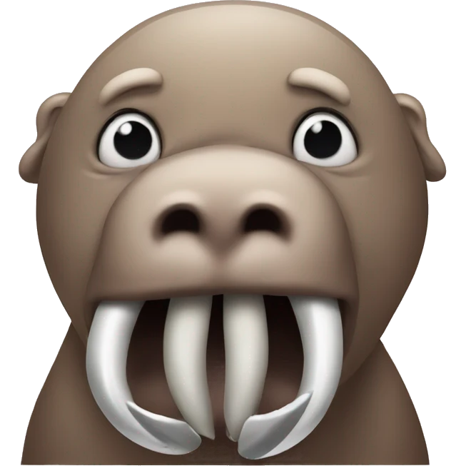 Angry walrus big tusk  emoji