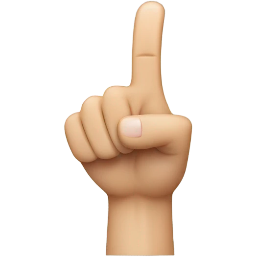 Hand with middle finger, pointer finger, and thumb up emoji