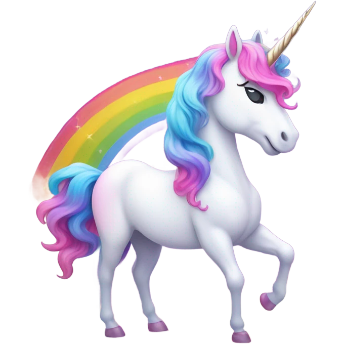 Unicorn rainbow emoji
