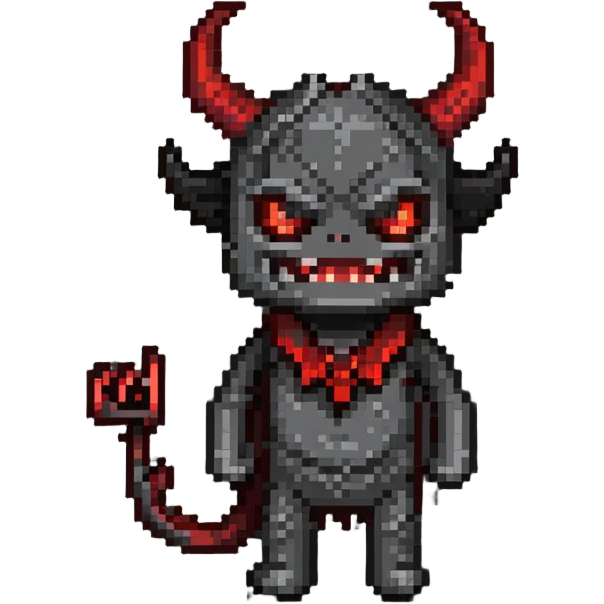 devil character saying thank you emoji