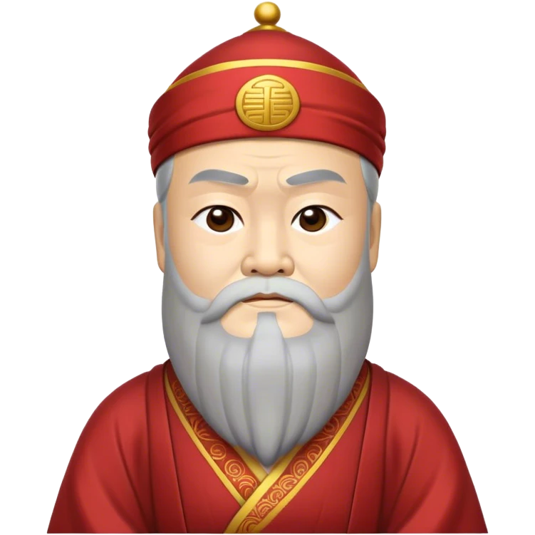 Cinematic Realistic Confucius Portrait Emoji, depicted as a wise ancient philosopher in traditional robes with a serene, contemplative expression, rendered with soft timeless textures and harmonious natural lighting that captures his enduring wisdom. emoji