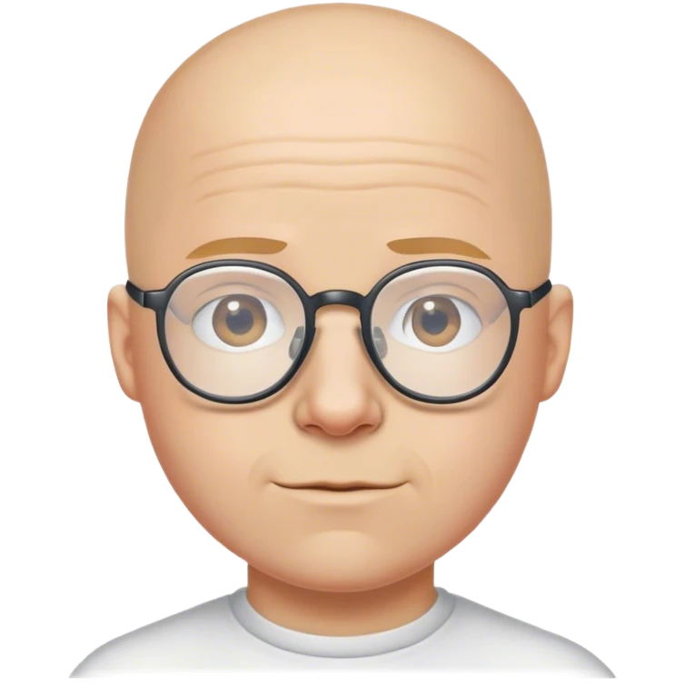 bald meme boy with glasses emoji