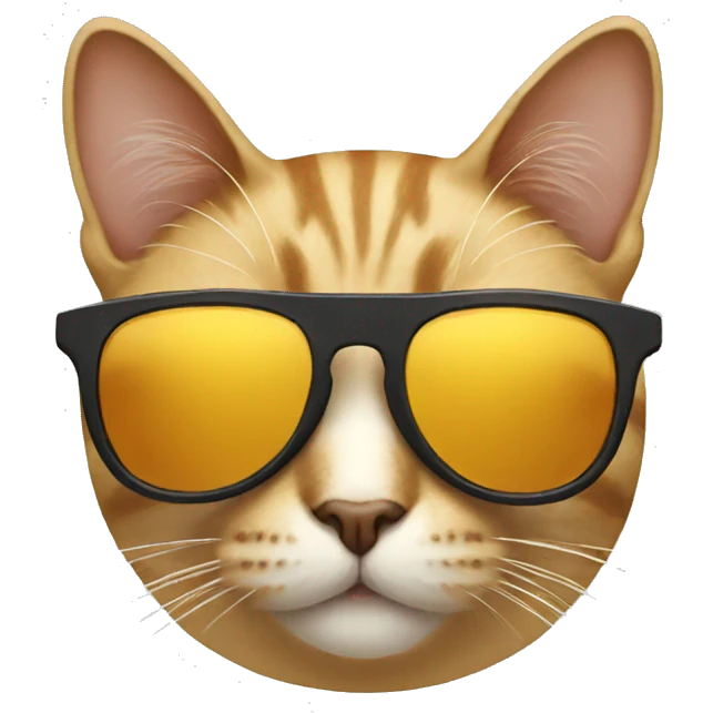 Cat with sunglasses emoji