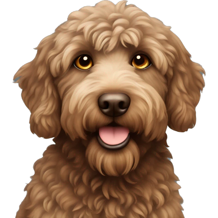 Brown labradoodle  emoji