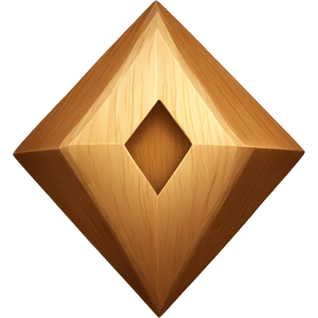 Wooden diamond emoji