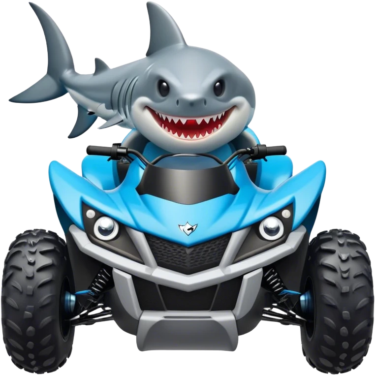 atv quad banshee front with a smile shark integrate emoji