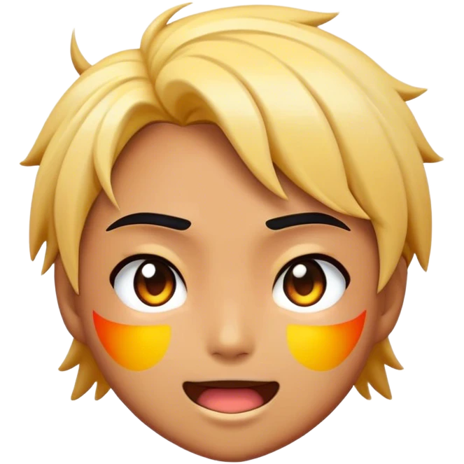 Cinematic Realistic Anime Pop Culture Emoji, featuring a dynamic, stylized portrayal of iconic anime characters rendered with vibrant textures and energetic, colorful lighting. emoji