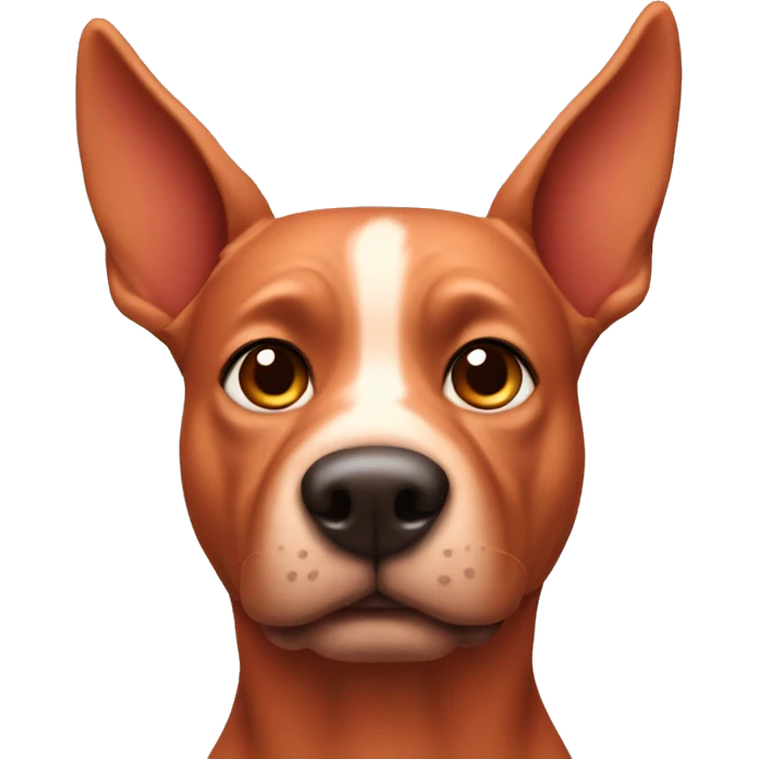 solid red dog with pointed ears emoji