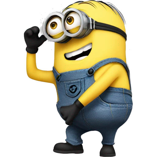 Minion shaking his butt emoji