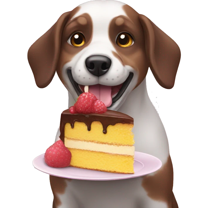 dog eating cake emoji