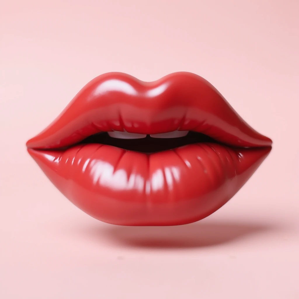 realistic lipstick emoji with glossy finish emoji