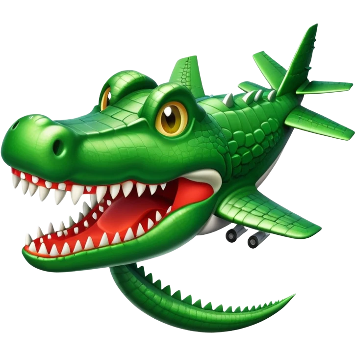 Un avión con cabeza de cocodrilo  emoji
