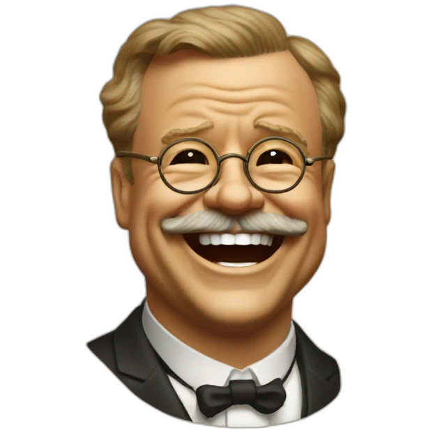 President Theodore Roosevelt laughing emoji
