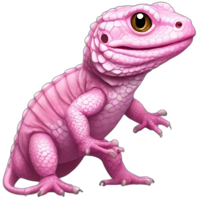 fat pink tegu lizard emoji