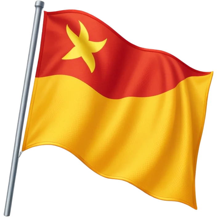  yellow and red flag  emoji
