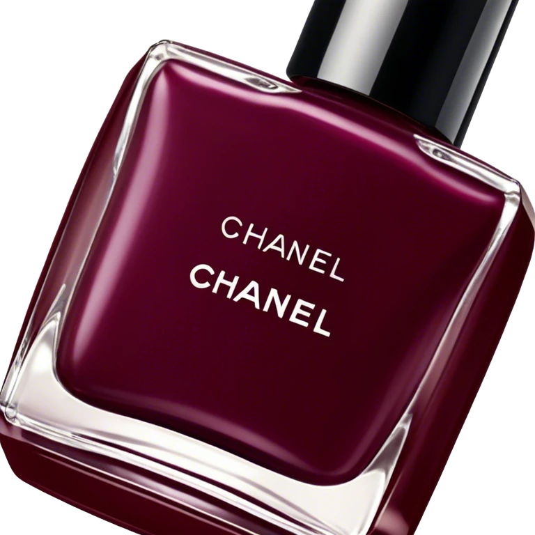 Burgundy nail polish Chanel bottle  emoji