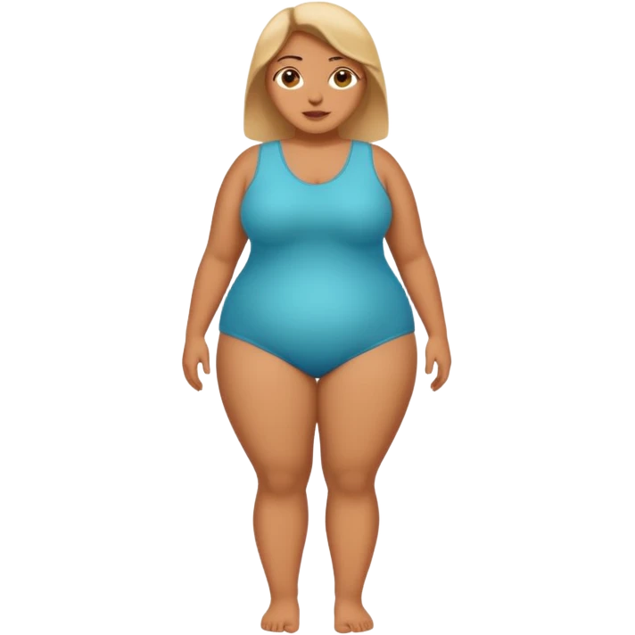 A plus sized woman, full body emoji