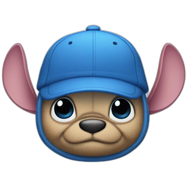 Stich with blue cap emoji