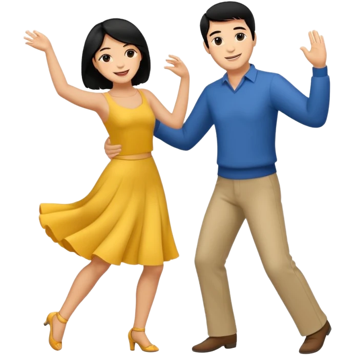 couple dancing full body man black hair emoji