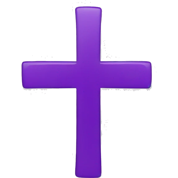 Flag emoji with a Christian cross in it in color purple emoji