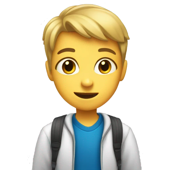 student near white board school emoji