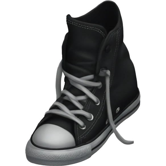 high top black converse  emoji