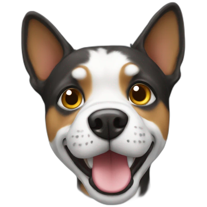 Chat sur chien emoji
