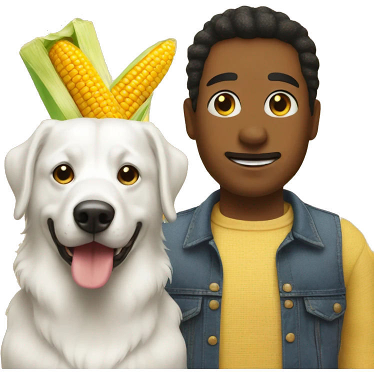 a corn and dog emoji