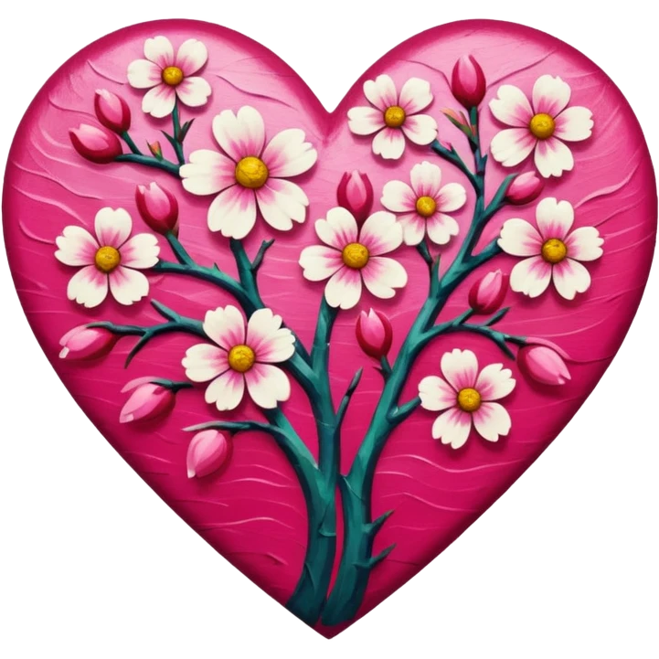 Vangogh blossom heart emoji