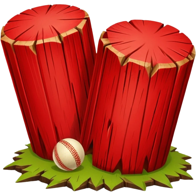 stumps hit by ball emoji