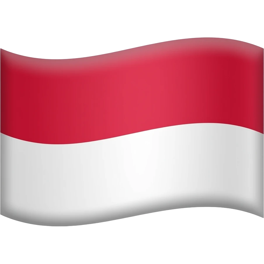 A flag, the color is red top and white is under the red emoji