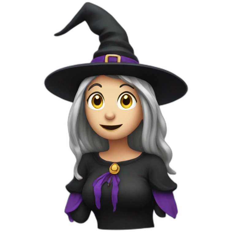 Witch gossiping emoji