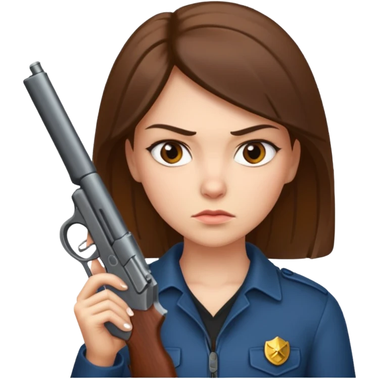 A Nina holding a gun emoji