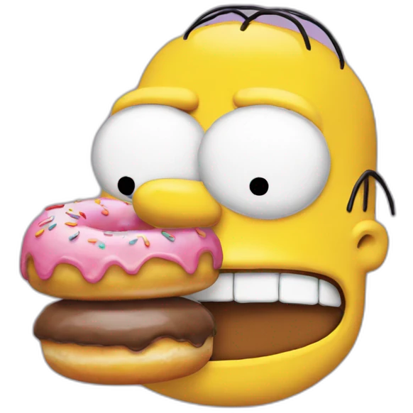 Homer simpson est à donuts emoji