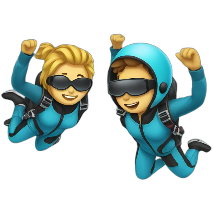 skydiving - couple emoji emoji