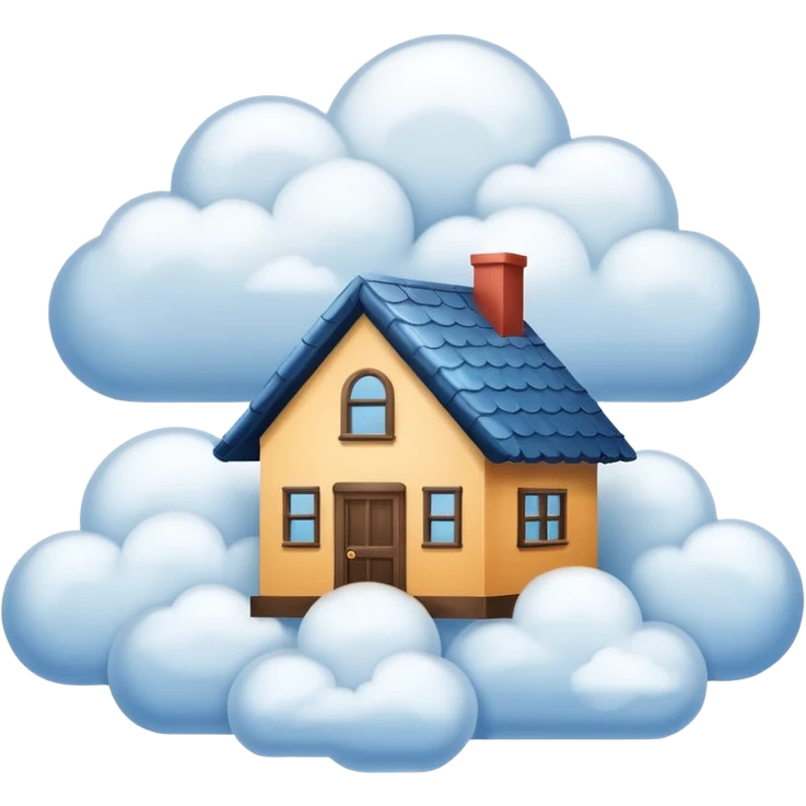 house made of clouds material  emoji