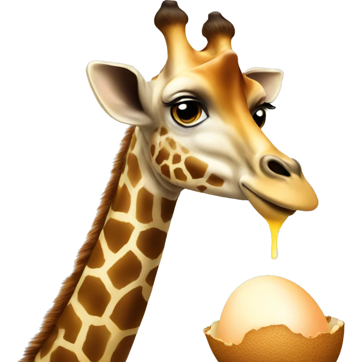 giraffe eating eggs emoji