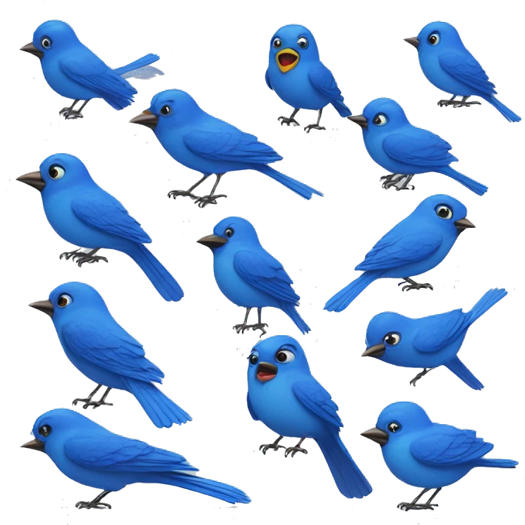 pixar blue birds emoji