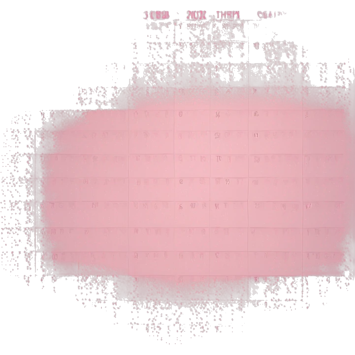 A pastel pink calendar  emoji