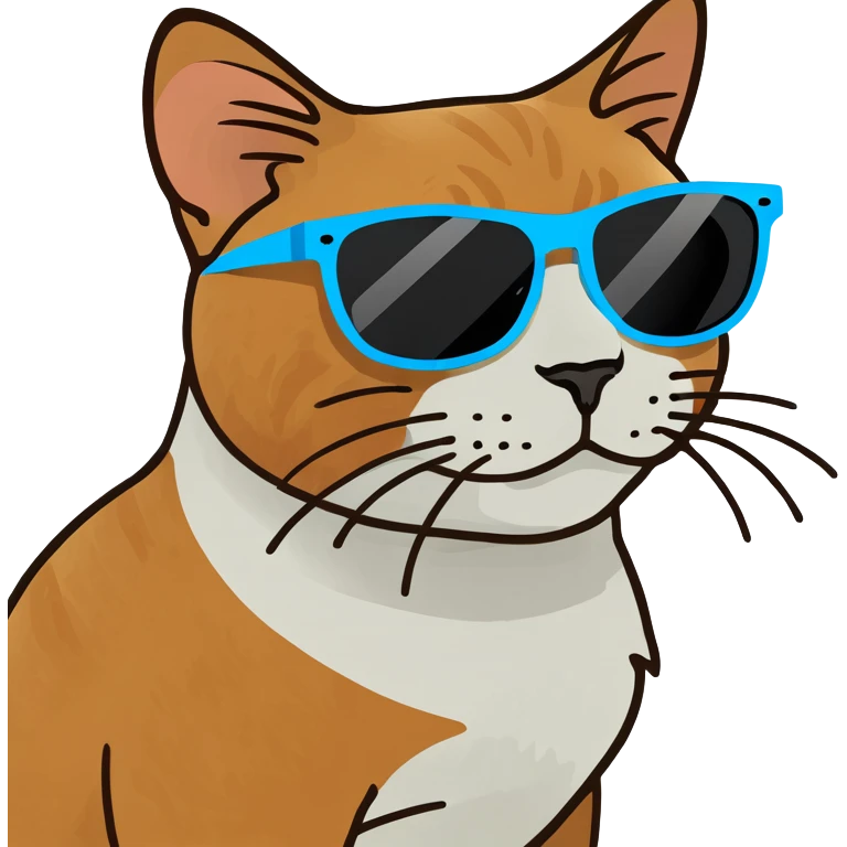 Cat with sunglasses emoji