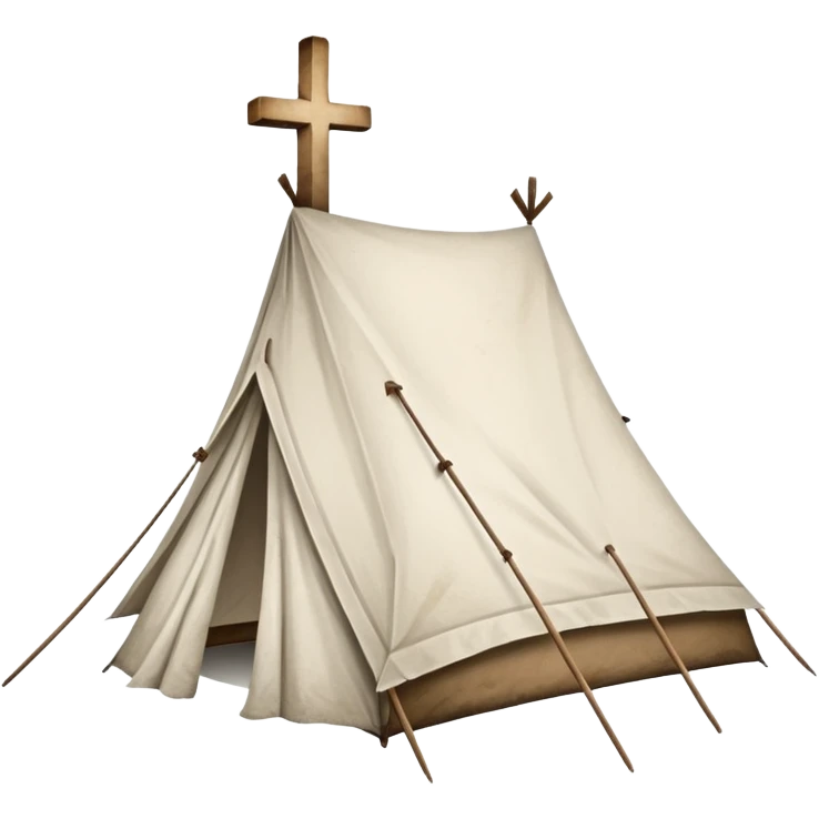 tent with a cross emoji