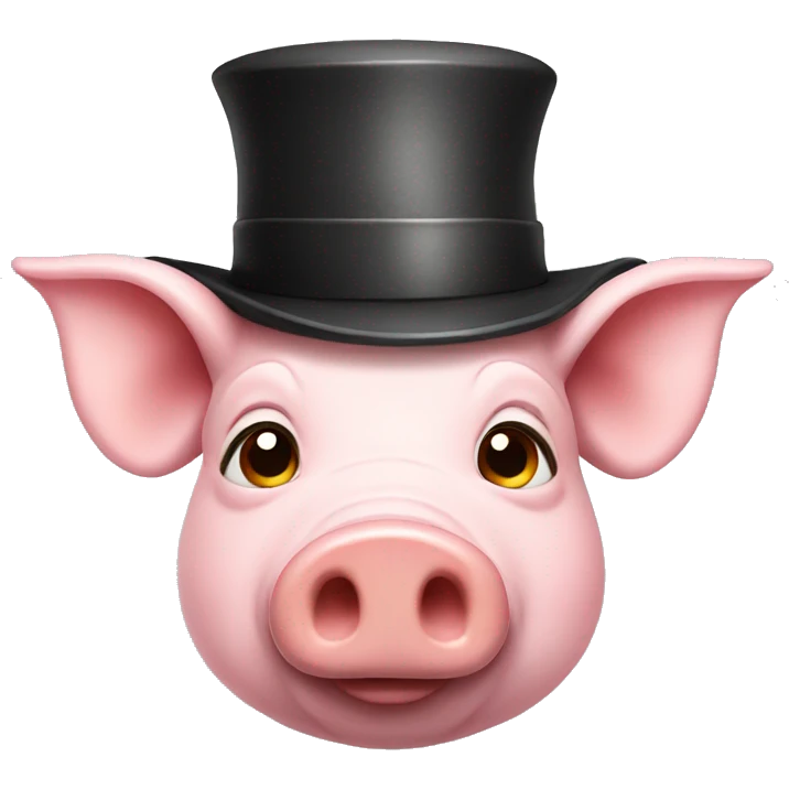 Pig with a hat emoji