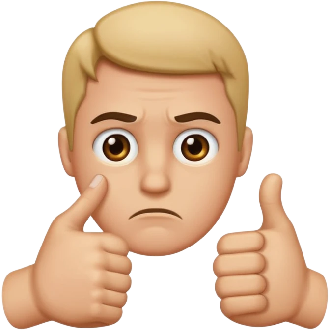 thumbs down sad face  emoji