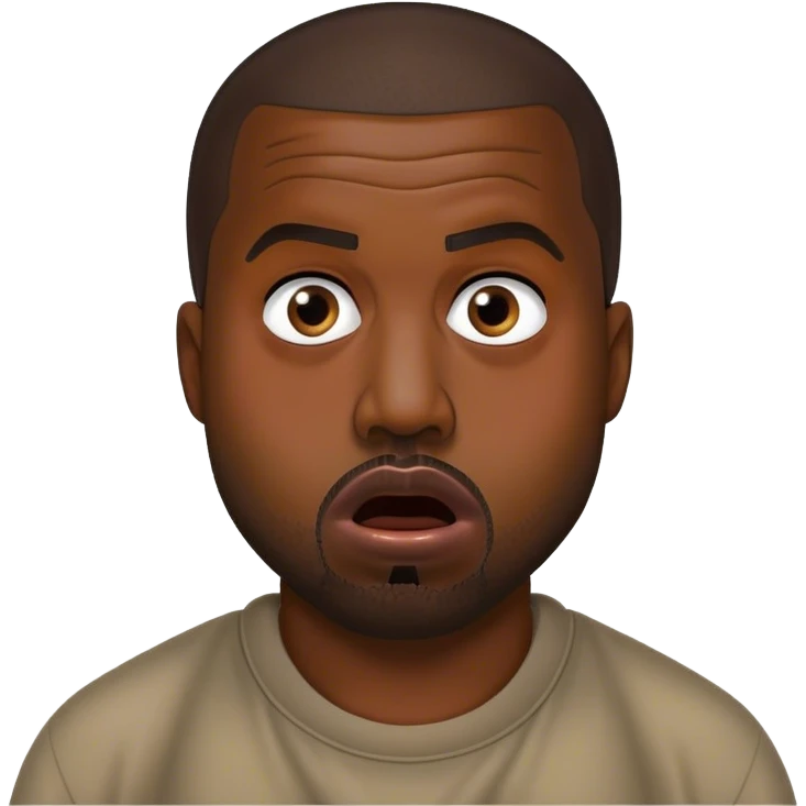 kanye west, extremely surprised  emoji