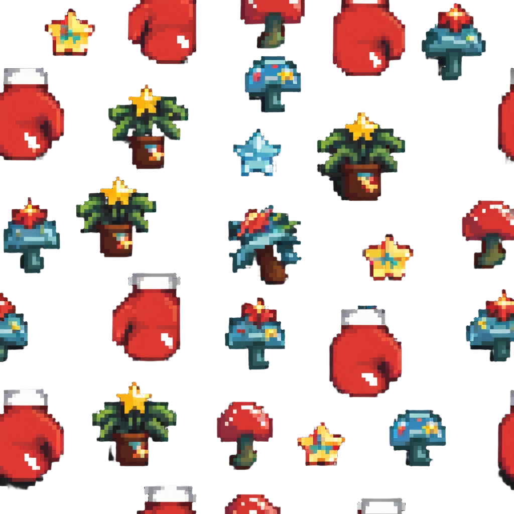 Mario themed boxing gloves with stars and mushroom designs emoji